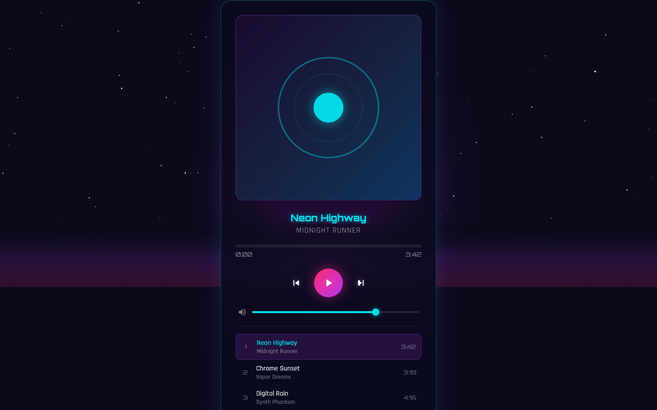 nvidia/nemotron-3-nano-30b-a3b:free - Synthwave music player